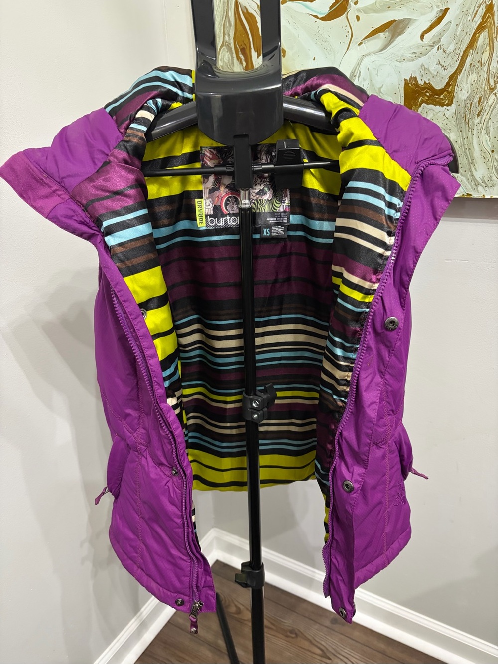Burton Women's Sly DRYRIDE Hooded Puffer Vest Purple XS